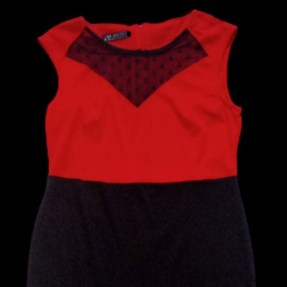 Red  Black Dress Fits Large XL - - Picture 3 of 4
